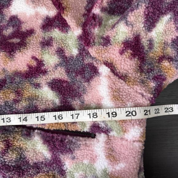 Johnny Was CALME Jacket Women XS Fleece Bomber Watercolor Floral Boho Coat NEW - Picture 11 of 13